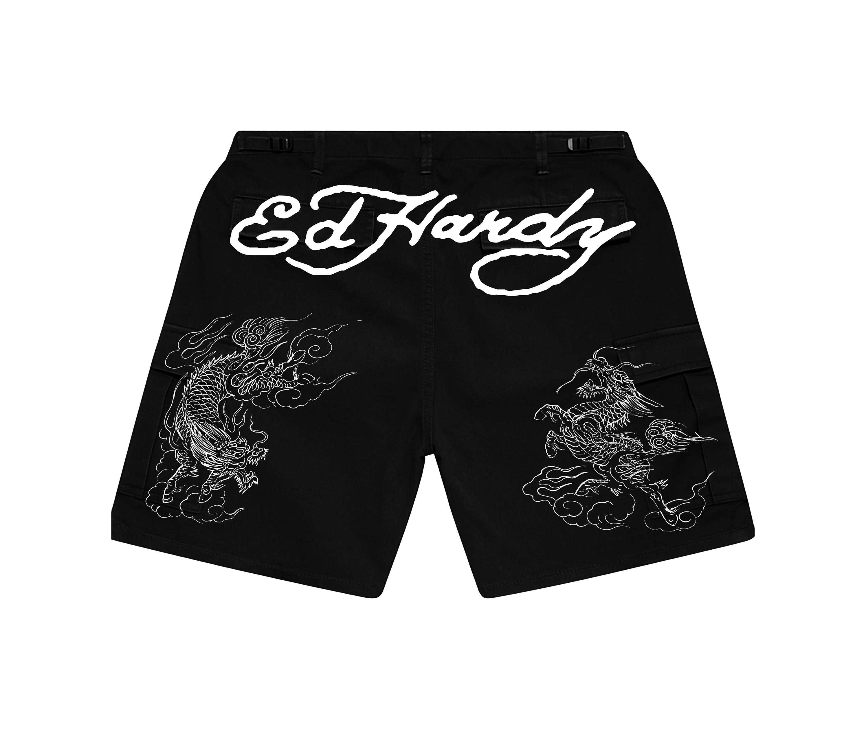 Ed Hardy x Matuê "Dragon" Bermuda Preta