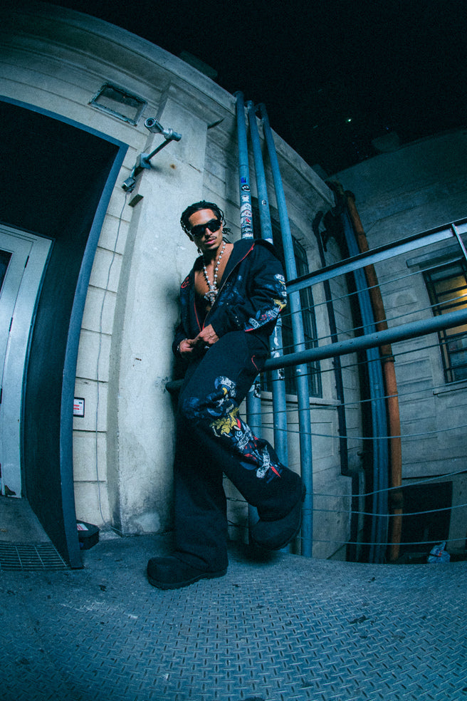 Ed Hardy x Matuê "By Matuê" Calça Moletom Preta