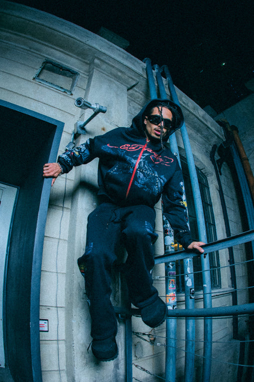 Ed Hardy x Matuê "By Matuê" Calça Moletom Preta