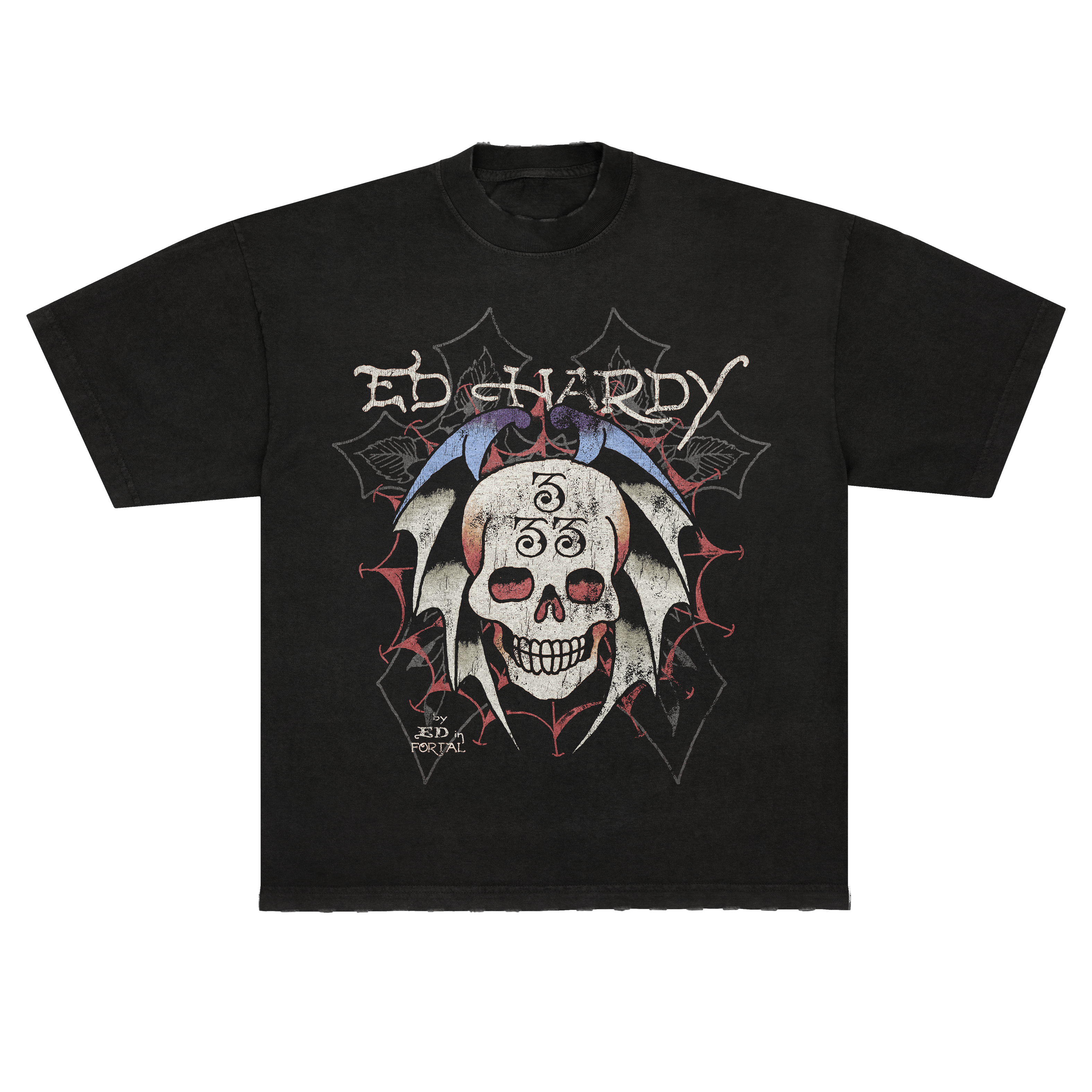 Ed Hardy x Matuê "Bat Skull" Camiseta